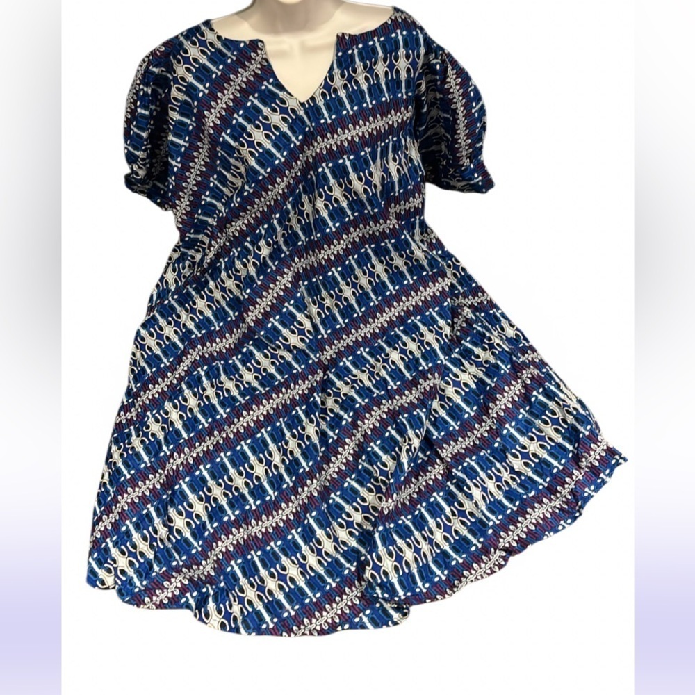 African fashion Ankara oversized dress Sz XL